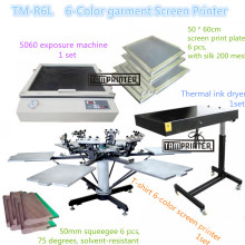 Machine d&#39;impression d&#39;écran t-shirt à six couleurs TM-R6k